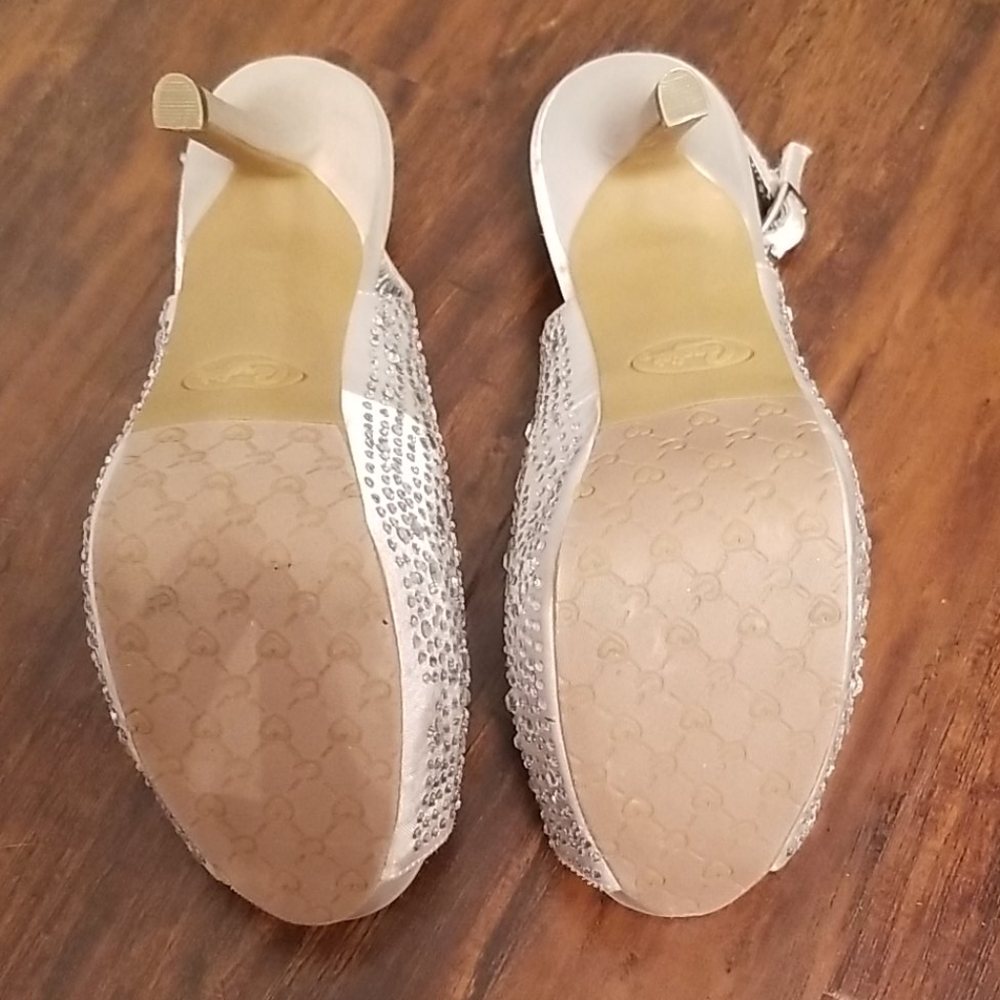 HOT BUYπ₯ NEW Crystal Peep Toe Slingback Heels!!! - Picture 5 of 8